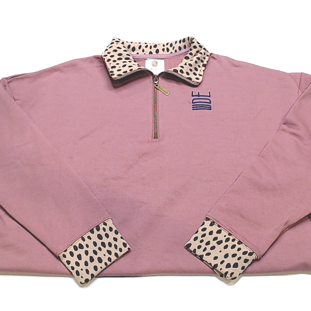 BLOOPER CLOTHING: Monogrammed Quarter Zip Sweatshirt
