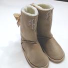 BLOOPER KIDS: Monogrammed Kids Sherpa Tie Booties