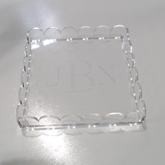 BLOOPER ACCESSORY: Monogrammed Scallop Acrylic Valet Tray