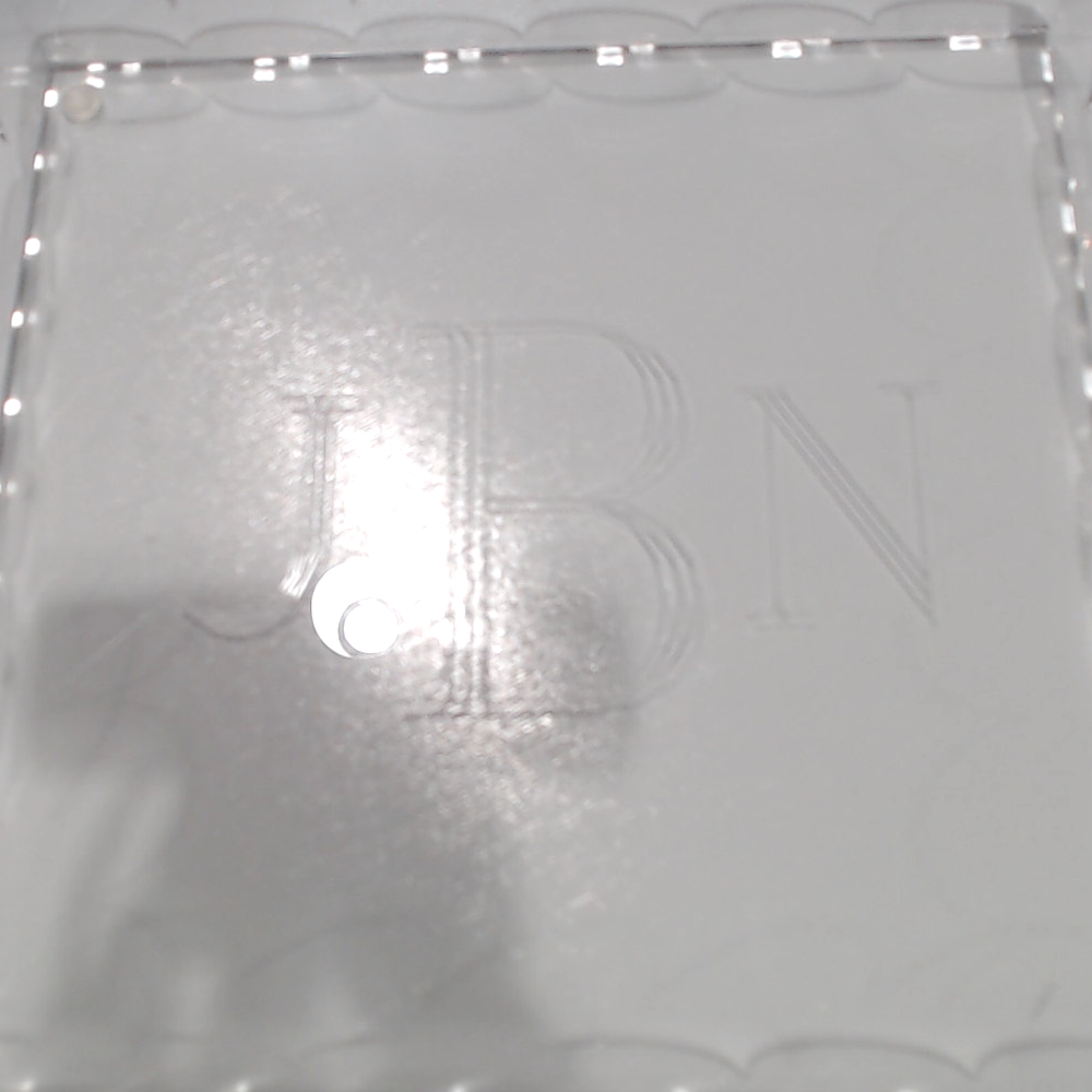 BLOOPER ACCESSORY: Monogrammed Scallop Acrylic Valet Tray