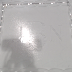 BLOOPER ACCESSORY: Monogrammed Scallop Acrylic Valet Tray