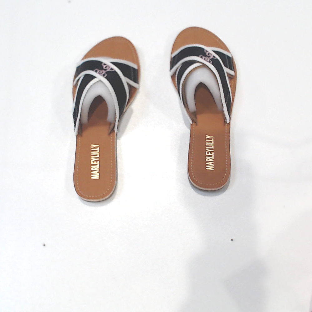 BLOOPER SHOES: Monogrammed Criss Cross Sandal
