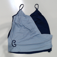 BLOOPER SWIM: Monogrammed Ruched Tankini