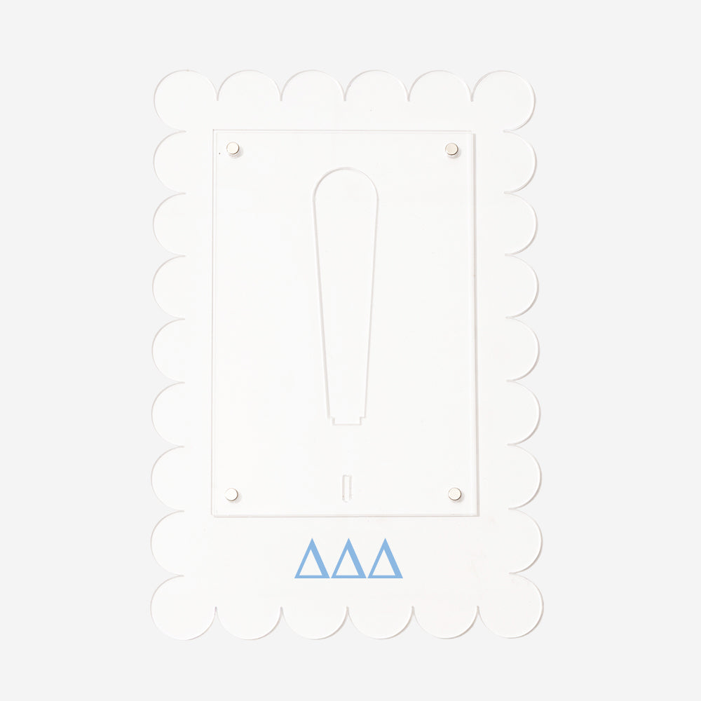delta delta delta scalloped picture frame