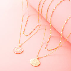 pink wwjd necklace front and back