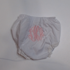 BLOOPER KIDS: Monogrammed White Eyelet Baby Bloomers