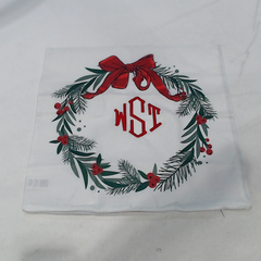 BLOOPER ACCESSORY: Monogrammed Christmas Pillow Sham