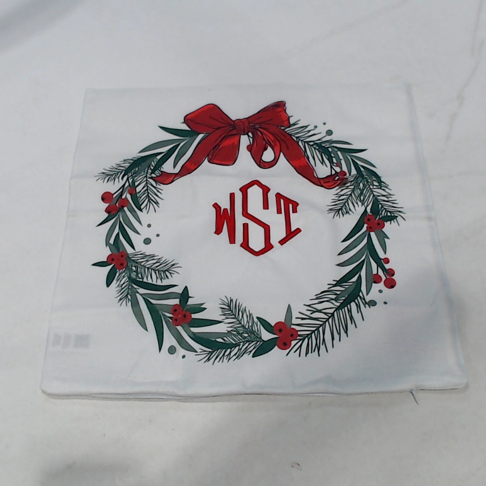 BLOOPER ACCESSORY: Monogrammed Christmas Pillow Sham