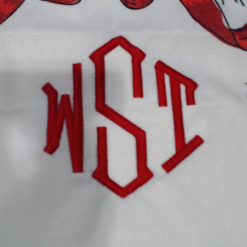 BLOOPER ACCESSORY: Monogrammed Christmas Pillow Sham