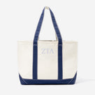 Zeta Tau Alpha Tote Bag | Ivory/Navy