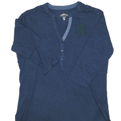 BLOOPER CLOTHING: Monogrammed Henley