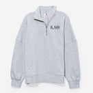 Kappa Alpha Theta Oversized Quarterzip | Heathered Gray
