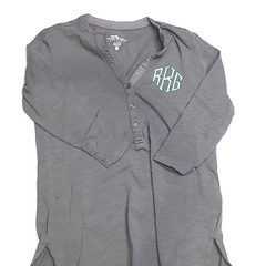 BLOOPER CLOTHING: Monogrammed Henley