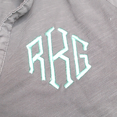 BLOOPER CLOTHING: Monogrammed Henley