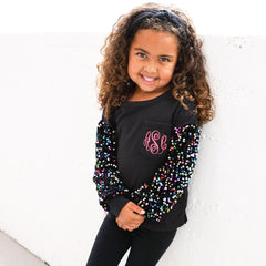 kids sequin sweatshirt on aubri