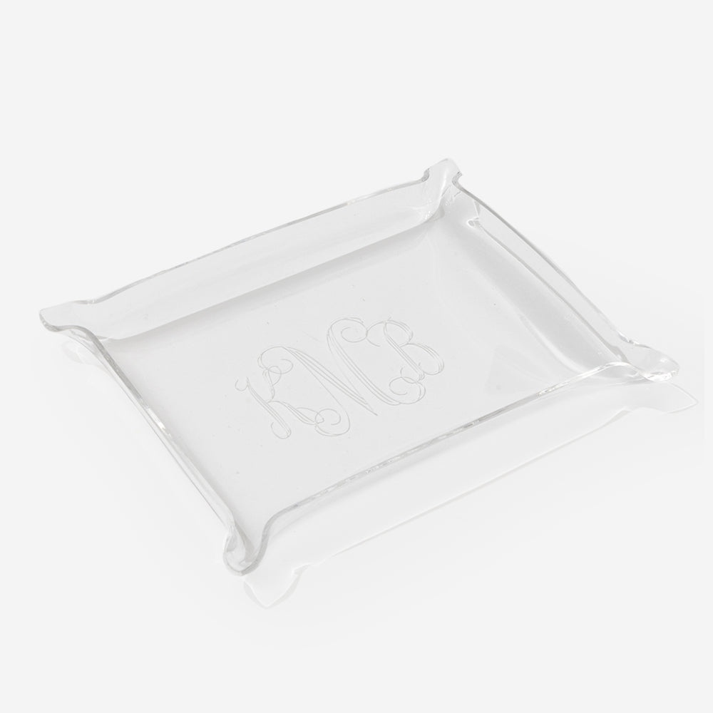 monogrammed small acrylic tray