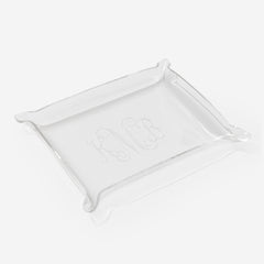 monogrammed small acrylic tray