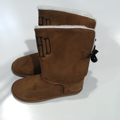 BLOOPER SHOES: Monogrammed Sherpa Tie Booties