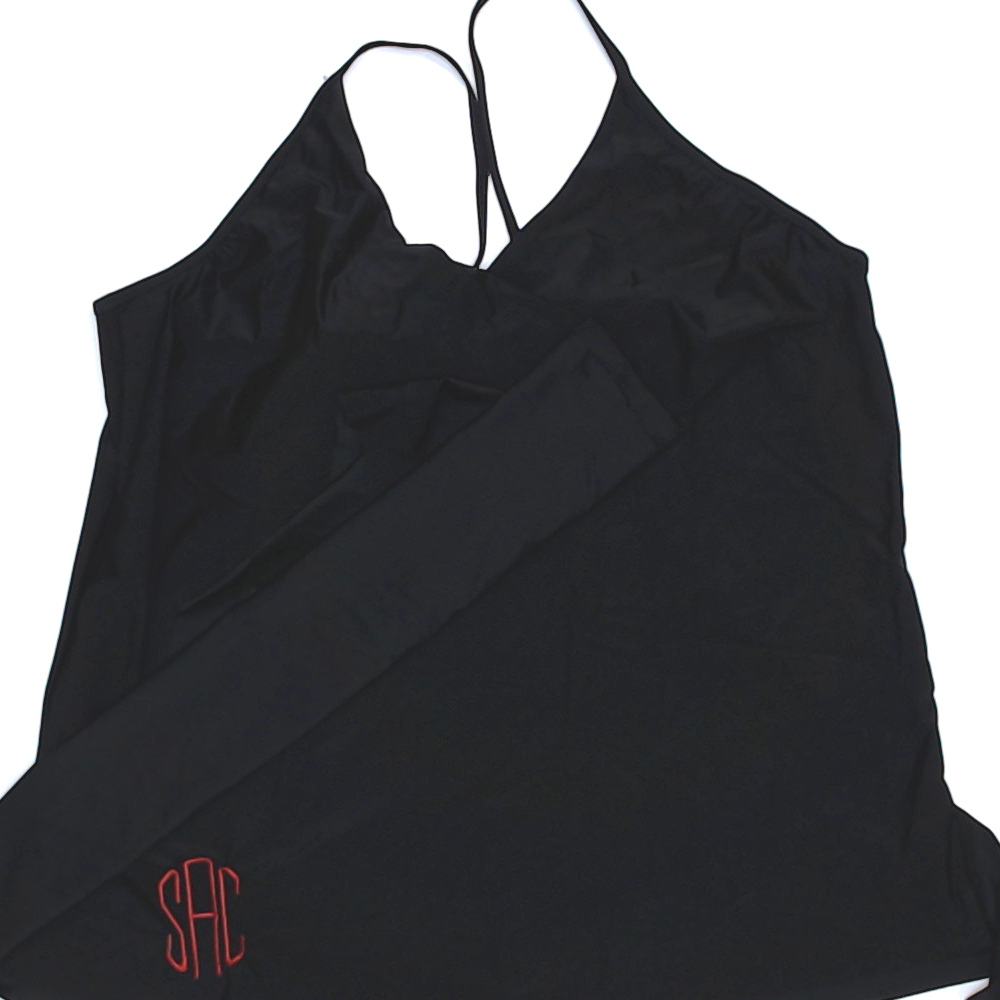 BLOOPER SWIM: Monogrammed Ruched Tankini