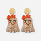 Monogrammed Ghost Earrings | Orange