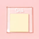 Personalized Memo Pad Holder with Sticky Notes | Clear