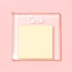 Monogrammed Memo Pad Holder in clear