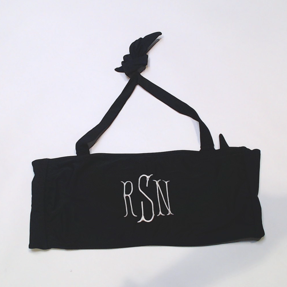 BLOOPER SWIM: Monogrammed Bandeau Top