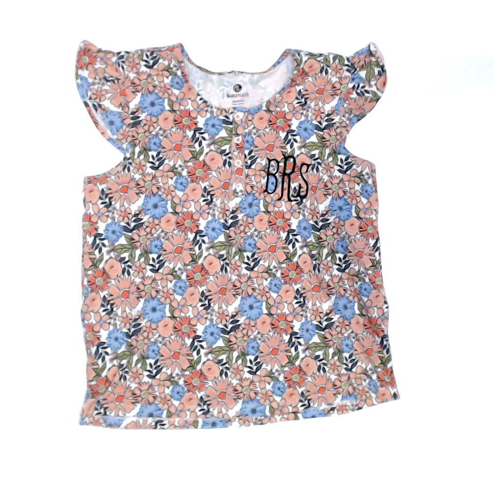 BLOOPER CLOTHING: Monogrammed Ruffle Top
