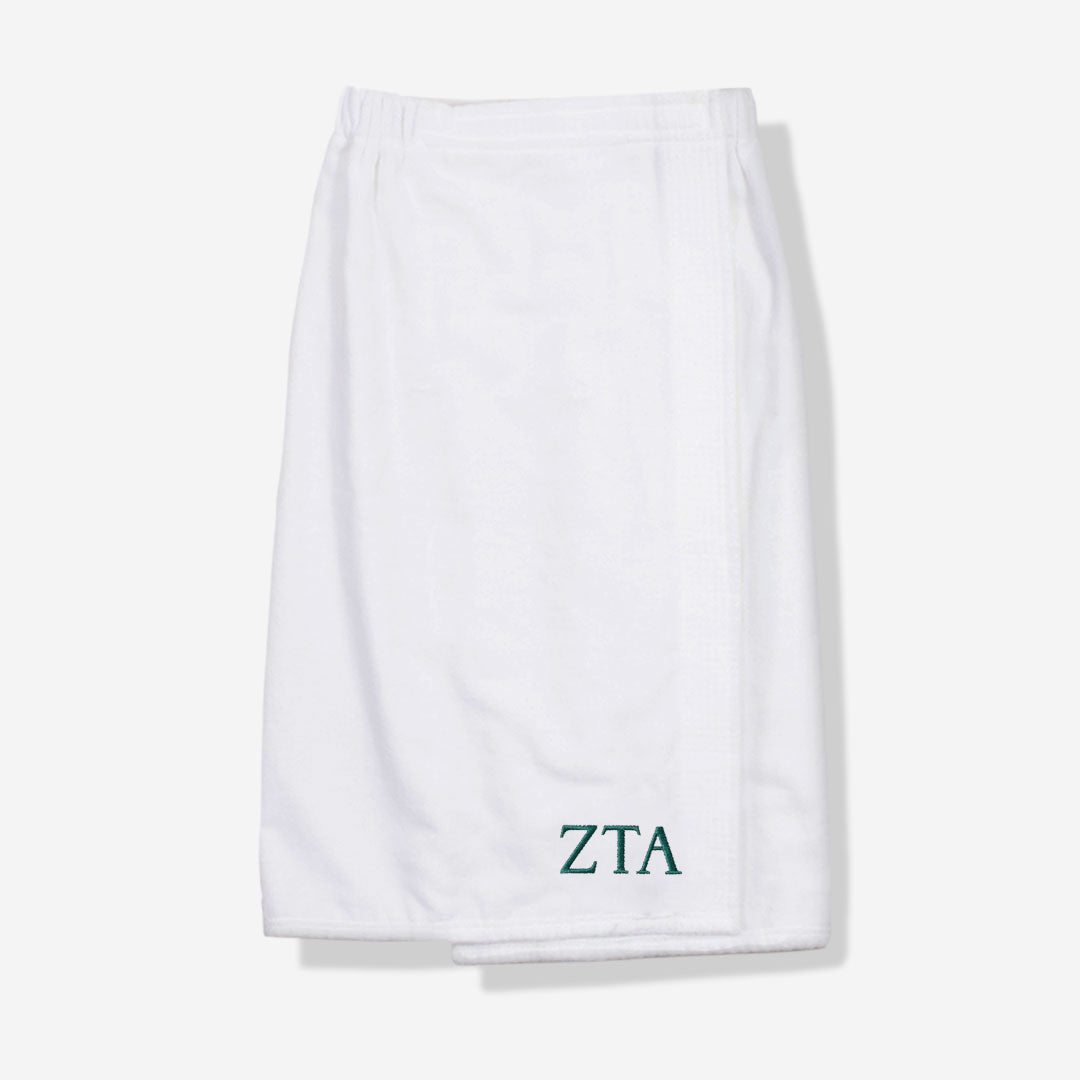 Zeta Tau Alpha Towel Wrap | White