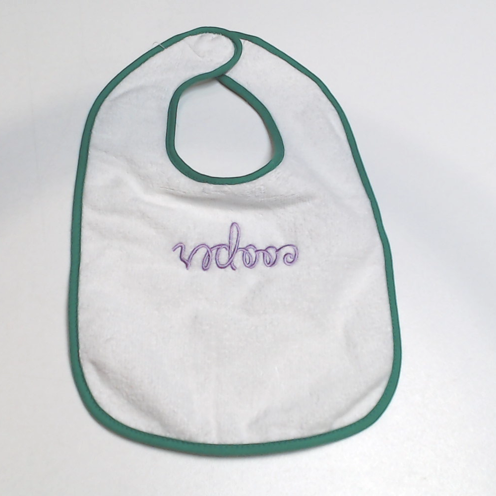 BLOOPER KIDS: Monogrammed Outline Baby Bib