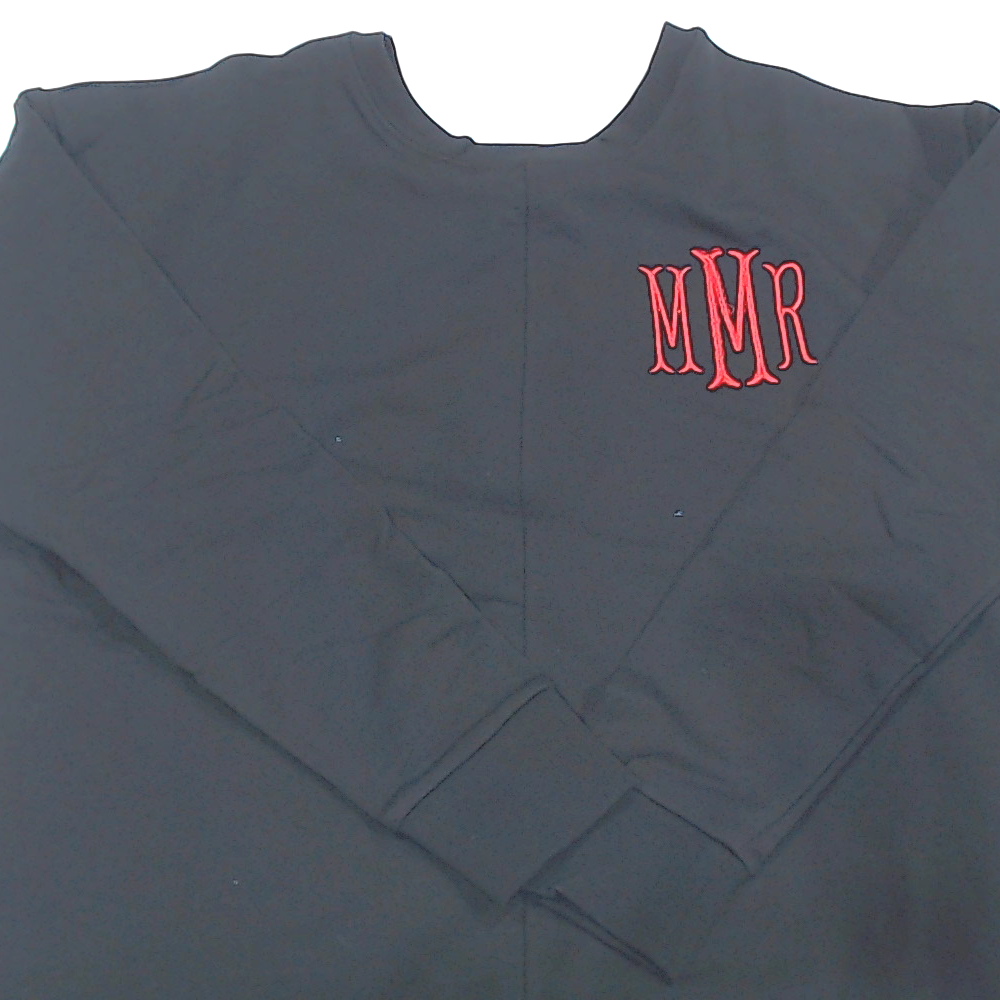 BLOOPER CLOTHING: Monogrammed Open Back Sweatshirt