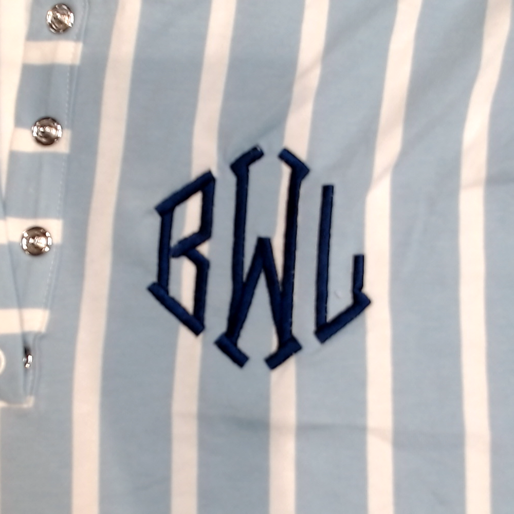 BLOOPER CLOTHING: Monogrammed Ruffle Top