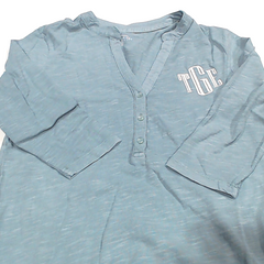BLOOPER CLOTHING: Monogrammed Henley