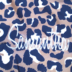 BLOOPER SWIM: Monogrammed High Neck Bikini Top