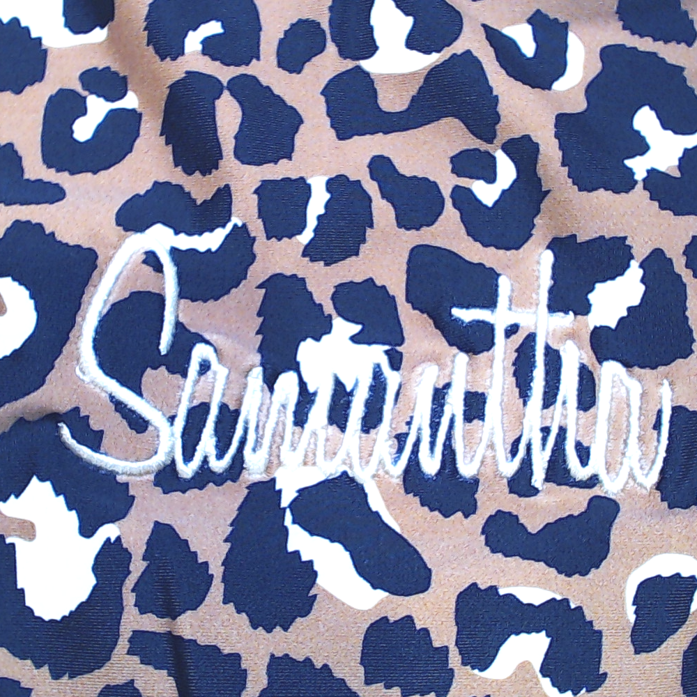 BLOOPER SWIM: Monogrammed High Neck Bikini Top