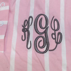 BLOOPER CLOTHING: Monogrammed Ruffle Pajama Top