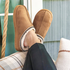 hickory moccasins propped up