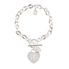 Monogrammed Heart Bracelet | Silver