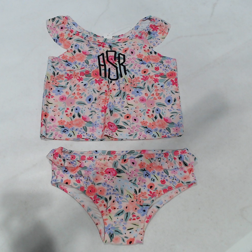 BLOOPER KIDS: Monogrammed Kids Ruffle Tankini