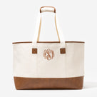 Monogrammed Extra Large Tote Bag | Ivory
