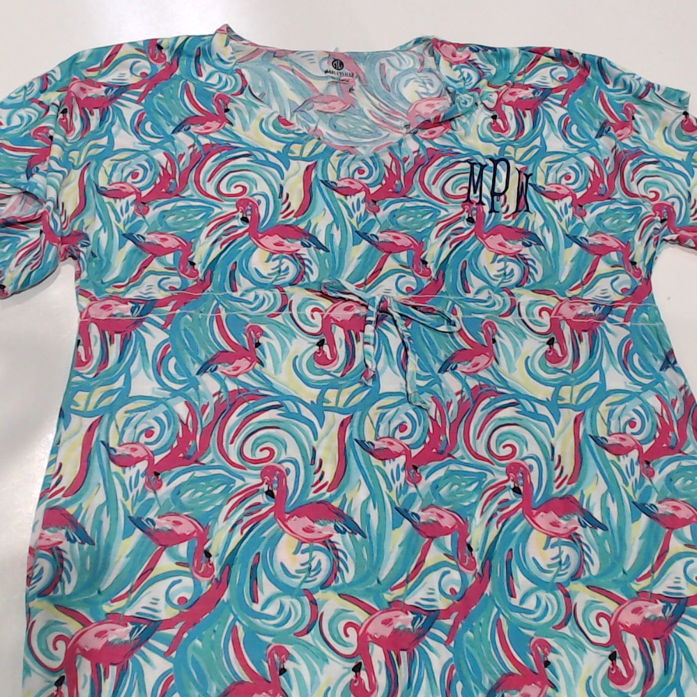 BLOOPER SWIM: Monogrammed Cinch Waist Cover Up