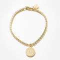 personalized tennis bracelet in gold