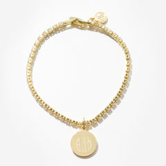 personalized tennis bracelet in gold