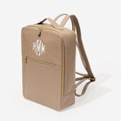 Monogrammed Travel Laptop Backpack | Taupe