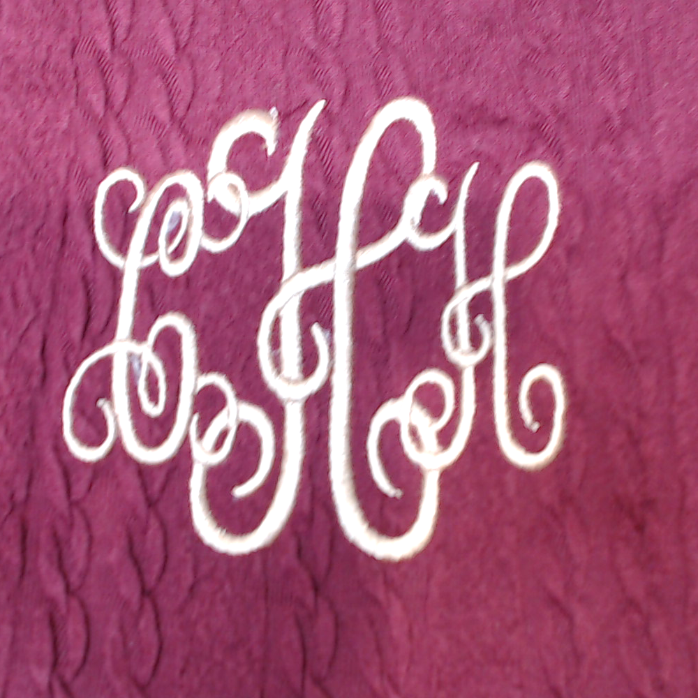 BLOOPER CLOTHING: Monogrammed Cable Knit Pullover