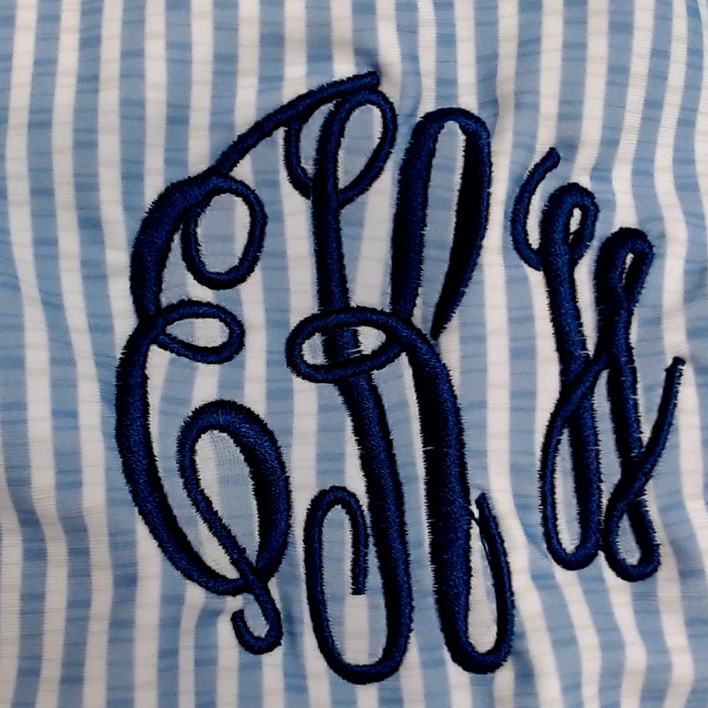 BLOOPER SWIM: Monogrammed Ruched Tankini