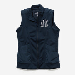 monogrammed lightweight vest in navy