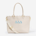 Delta Delta Delta Laptop Tote Bag | Bone