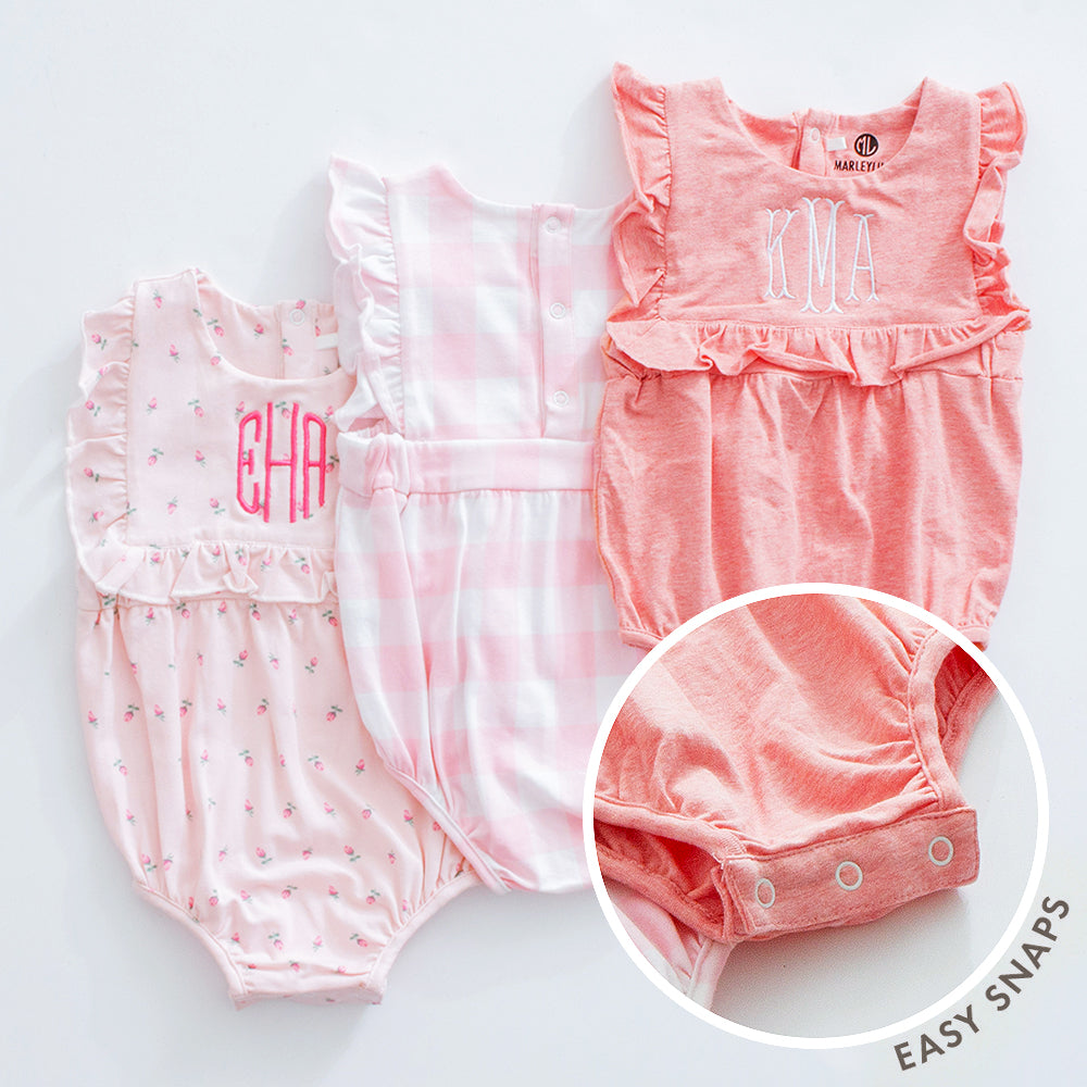 baby soft jersey bubble snap detail