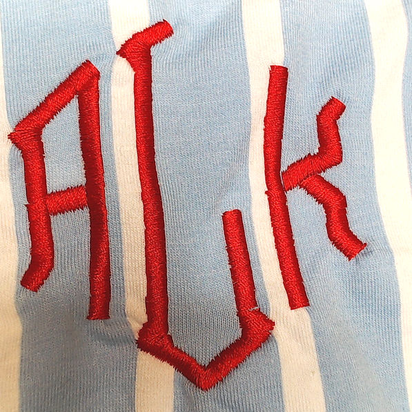 BLOOPER CLOTHING: Monogrammed Ruffle Pajama Shirt